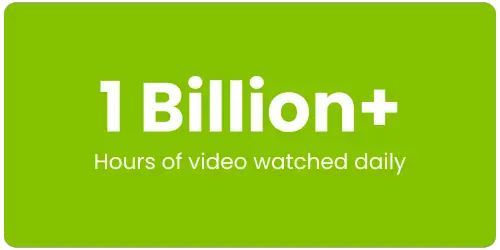 1 billion hours of video viewed daily