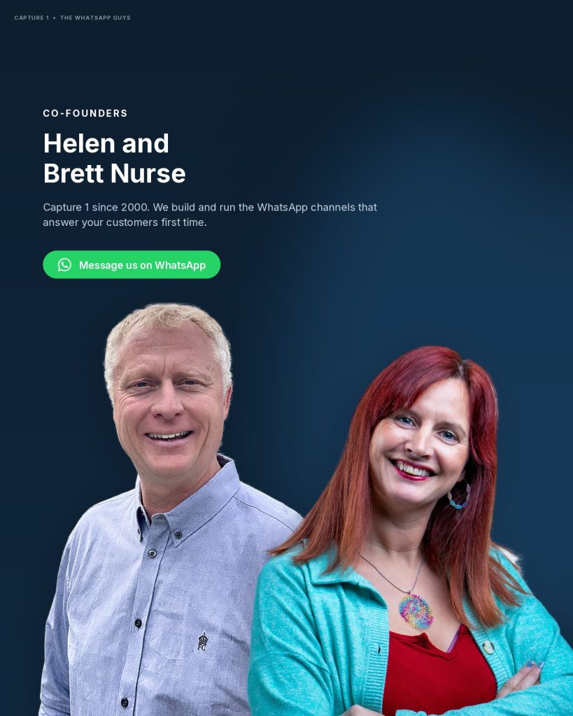 Capture 1 co-founders Helen and Brett Nurse