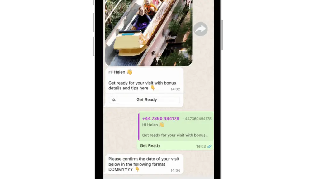Attraction get ready with WhatsApp