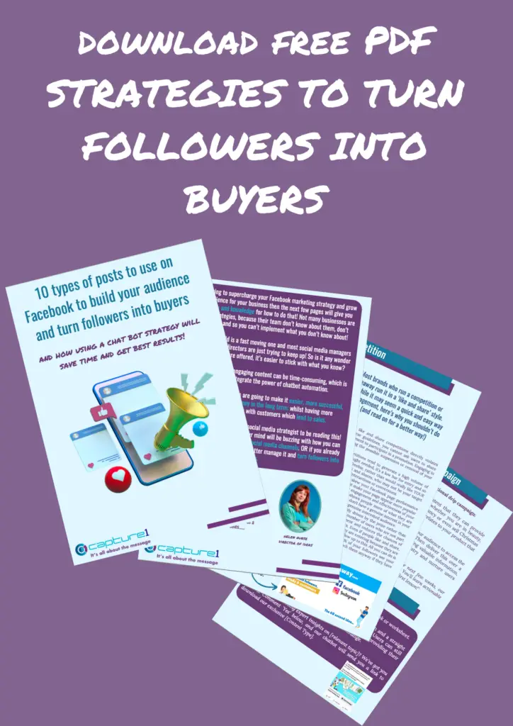 post ideas for facebook and instagram using chat bot marketing