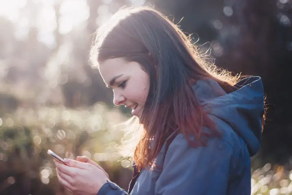 girl on phone