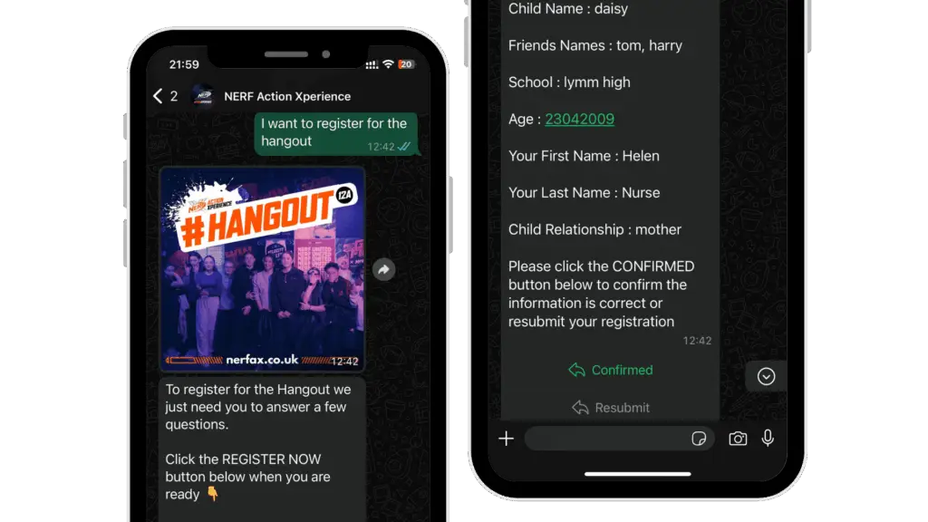 profile customers with WhatsApp API